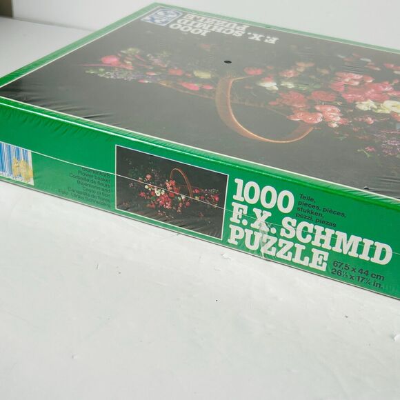 Vintage FX Schmid Flower Basket 1000 Pc Puzzle Made in Germany NEW Sealed 1983 - Picture 7 of 7